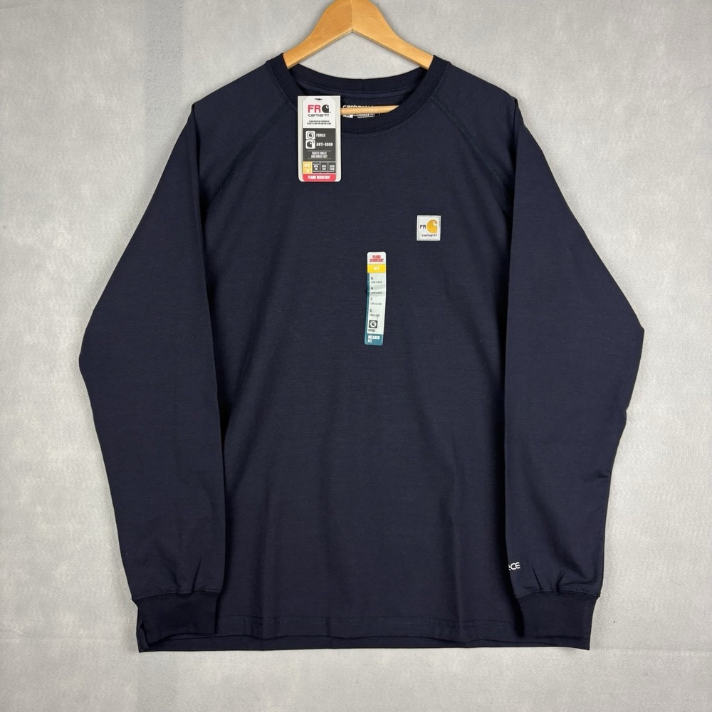 Carhartt FR Force Long Sleeve Shirt Men’s XL Blue Relaxed Fit Lightweight NWT